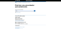 Gov UK flood service website screenshot